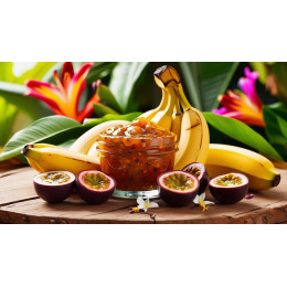 Carribean Banana : Bananes, Fruits de la Passion et Gingembre