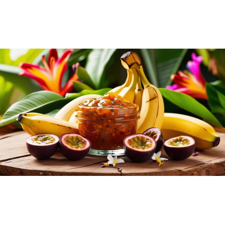 Carribean Banana : Bananes, Fruits de la Passion et Gingembre